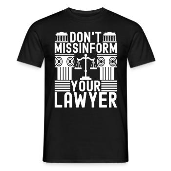 Law Student Judge Public Prosecutor - Men's T-Shirt - black - Front - AI Model Male 178 light (178cm)