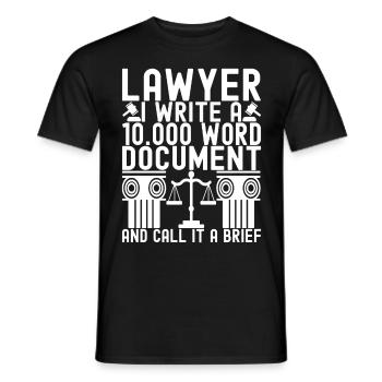 Law Student Judge Public Prosecutor - Men's T-Shirt - black - Front - AI Model Male 178 light (178cm)