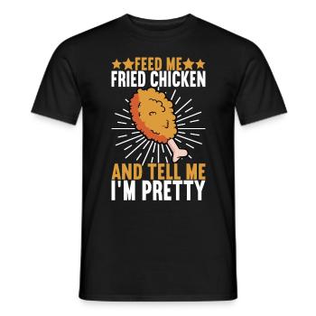 Fried Chicken Fast Food - Männer T-Shirt - Schwarz - Vorne - AI Model Male 178 light (178cm)