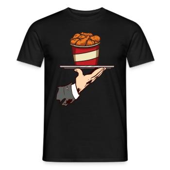 Fried Chicken Fast Food - Männer T-Shirt - Schwarz - Vorne - AI Model Male 178 light (178cm)