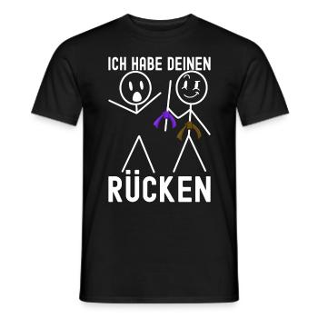 Jiu-Jitsu brésilien BJJ Grappling - T-shirt homme - noir - Devant - AI Model Male 178 light (178cm)