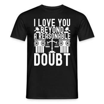 Law Student Judge Public Prosecutor - Men's T-Shirt - black - Front - AI Model Male 178 light (178cm)