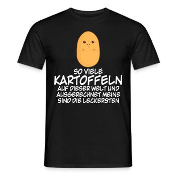 Kartoffel Bratkartoffeln Kartoffeln - Männer T-Shirt - Schwarz - Vorne - AI Model Male 178 light (178cm)