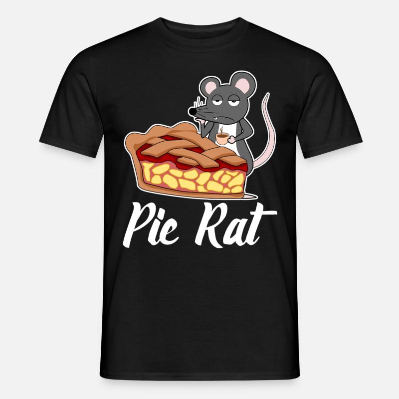 Pie Rat - Männer T-Shirt - Schwarz