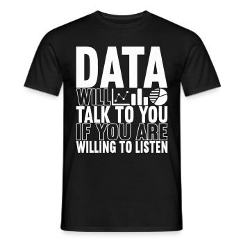 Analyste de données Data Scientist - T-shirt homme - noir - Devant - AI Model Male 178 light (178cm)