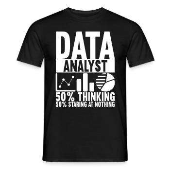 Analyste de données Data Scientist - T-shirt homme - noir - Devant - AI Model Male 178 light (178cm)