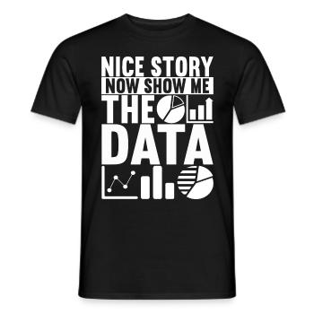 Analyste de données Data Scientist - T-shirt homme - noir - Devant - AI Model Male 178 light (178cm)