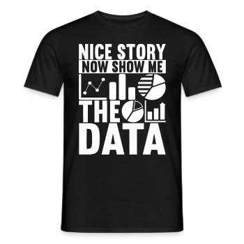 Analyste de données Data Scientist - T-shirt homme - noir - Devant - AI Model Male 178 light (178cm)