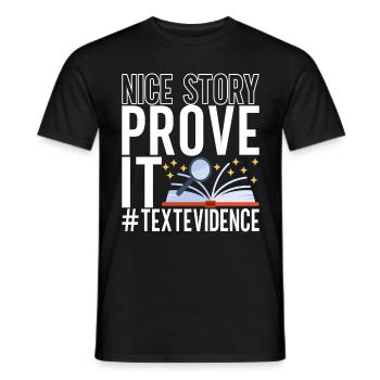 Englisch Lehrer English Teacher - Men's T-Shirt - black - Front - AI Model Male 178 light (178cm)