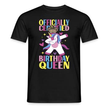 Anniversaire de la licorne - T-shirt homme - noir - Devant - AI Model Male 178 light (178cm)