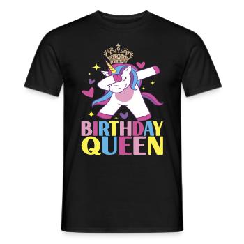 Unicorn Birthday - Men's T-Shirt - black - Front - AI Model Male 178 light (178cm)
