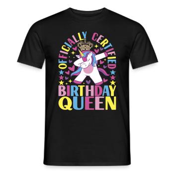 Unicorn Birthday - Men's T-Shirt - black - Front - AI Model Male 178 light (178cm)