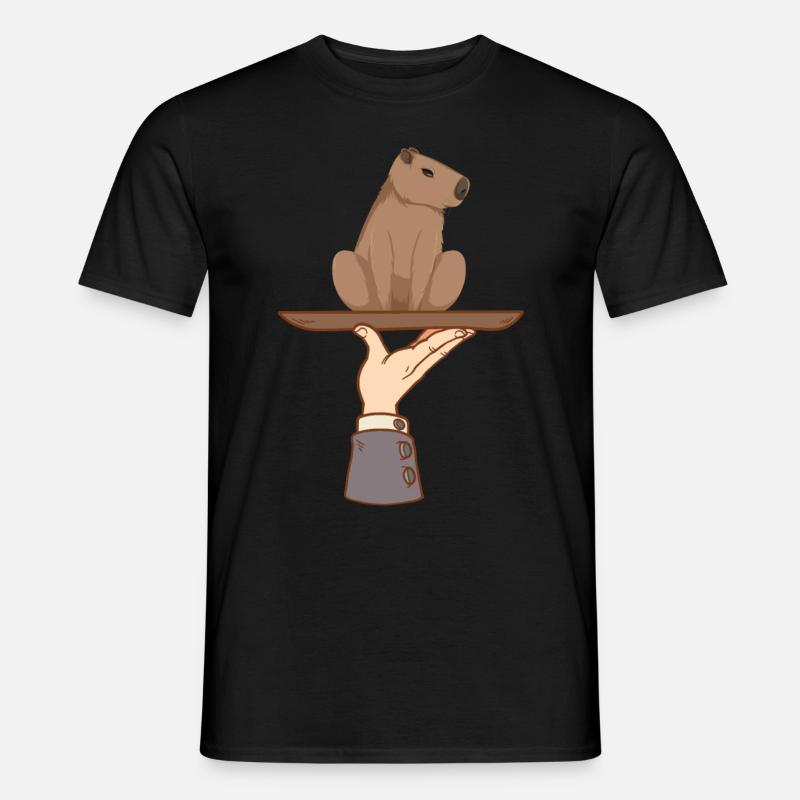 Capybara - Männer T-Shirt - Schwarz