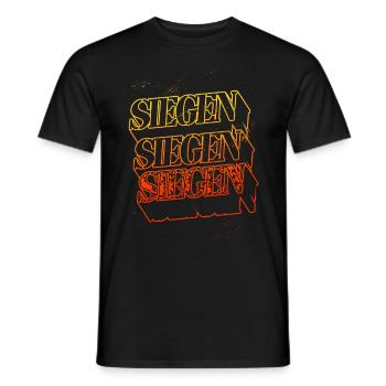 Siegen Deutschland Stadt Skyline Heimat Schrift - Männer T-Shirt - Schwarz - Vorne - AI Model Male 178 light (178cm)