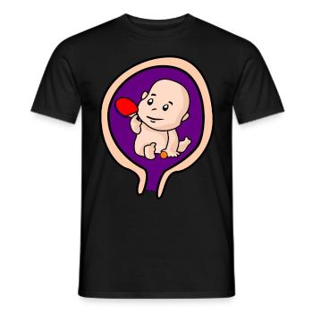 Table Tennis Baby Table Tennis Player - Men's T-Shirt - black - Front - AI Model Male 178 light (178cm)