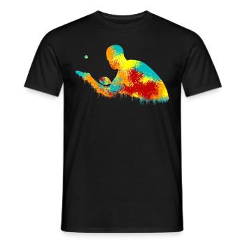 Table tennis player Table tennis - Men's T-Shirt - black - Front - AI Model Male 178 light (178cm)