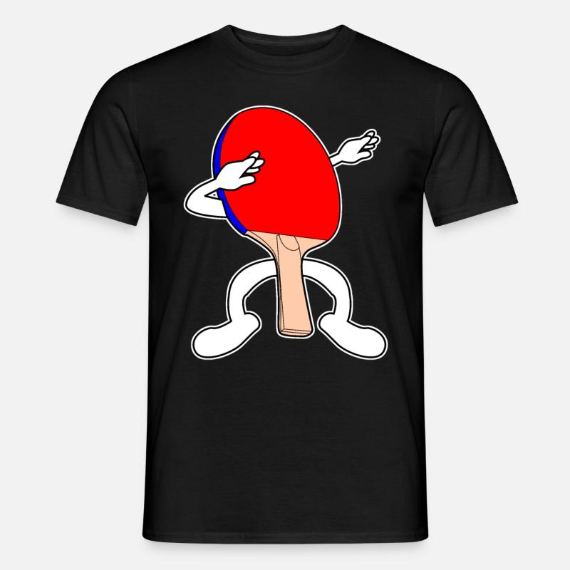 Dabbing Tischtennisschläger - Männer T-Shirt - Schwarz