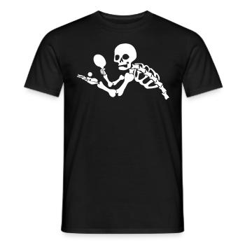 Table Tennis Skeleton Table Tennis Player - Men's T-Shirt - black - Front - AI Model Male 178 light (178cm)