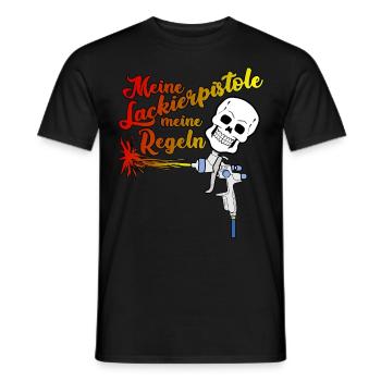 Lackierer Airbrush Autolackierer - Männer T-Shirt - Schwarz - Vorne - AI Model Male 178 light (178cm)