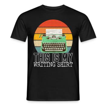 Auteur Écrivain Écrivain - T-shirt homme - noir - Devant - AI Model Male 178 light (178cm)