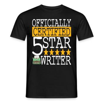 Auteur Écrivain Écrivain - T-shirt homme - noir - Devant - AI Model Male 178 light (178cm)