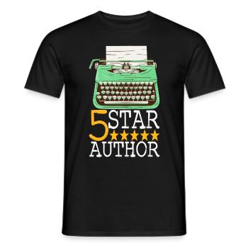 Auteur Écrivain Écrivain - T-shirt homme - noir - Devant - AI Model Male 178 light (178cm)