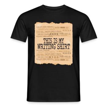 Auteur Écrivain Écrivain - T-shirt homme - noir - Devant - AI Model Male 178 light (178cm)