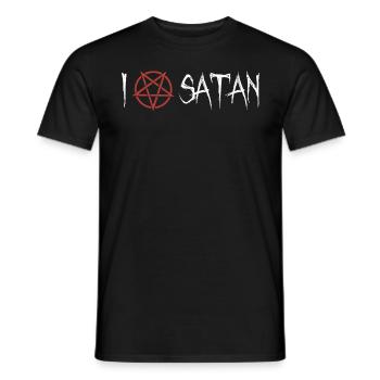 Ich Liebe Satan Pentagramm - Männer T-Shirt - Schwarz - Vorne - AI Model Male 178 light (178cm)