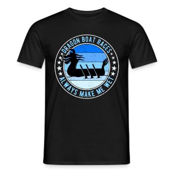 Courses de bateaux-dragons Mak Me Wet - T-shirt homme - noir - Devant - AI Model Male 178 light (178cm)