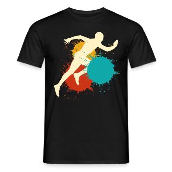 Coureur Running Retro Running - T-shirt homme - noir - Devant - AI Model Male 178 light (178cm)