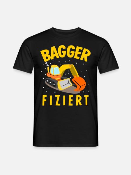 Baggerfahrer Baustelle Bagger - Männer T-Shirt - Schwarz