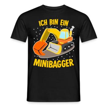 Minibagger Bagger Baggerfahrer - Männer T-Shirt - Schwarz - Vorne - AI Model Male 178 light (178cm)
