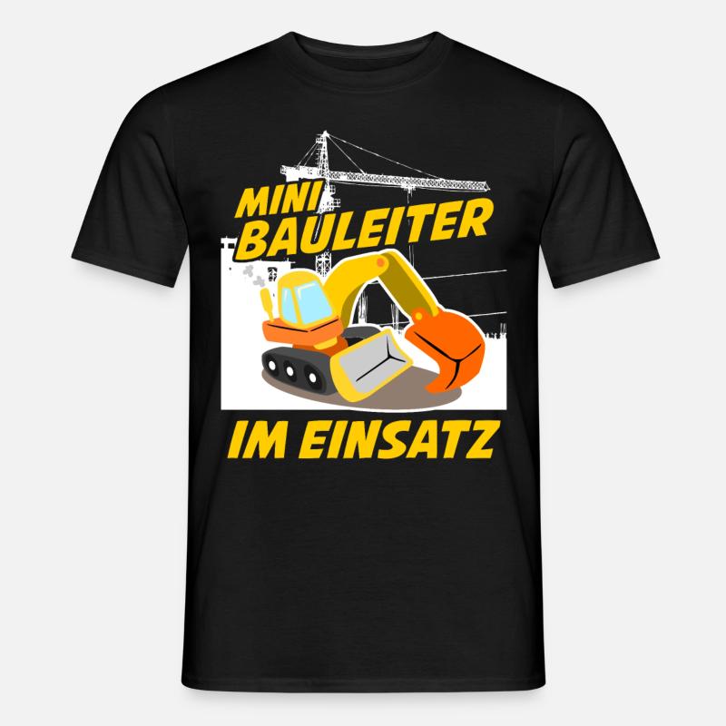 Bagger Bauleiter Baustelle Baggerfahrer - Männer T-Shirt - Schwarz