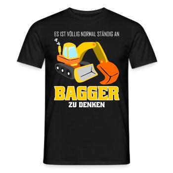 Bagger lustig Baustelle Baggerfahrer - Männer T-Shirt - Schwarz - Vorne - AI Model Male 178 light (178cm)
