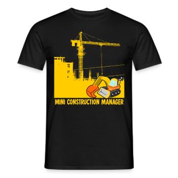 Bagger Baustelle Bauleiter Baggerfahrer - Männer T-Shirt - Schwarz - Vorne - AI Model Male 178 light (178cm)
