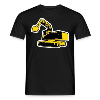 Pilote de pelle Chantier de construction de pelles - T-shirt homme - noir - Devant - AI Model Male 178 light (178cm)