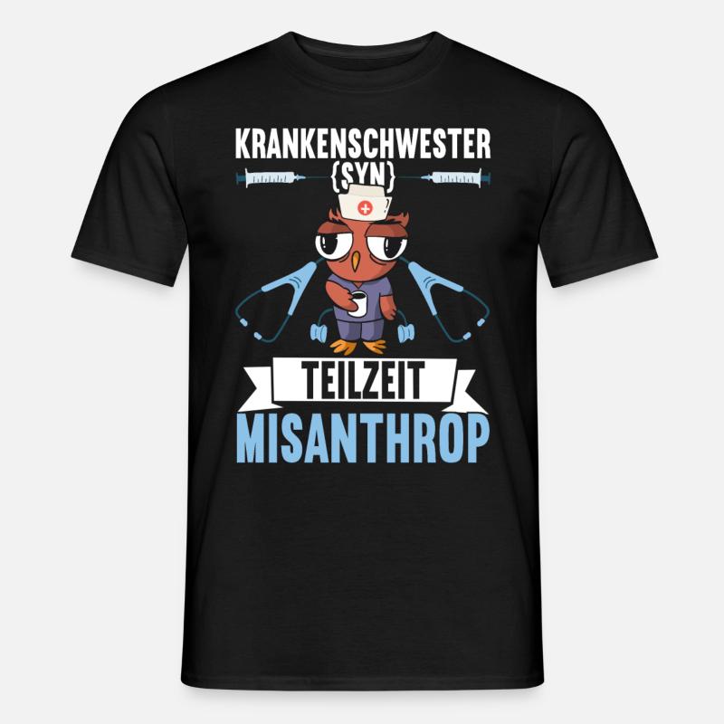 Krankenschwester Krankenpflege - Männer T-Shirt - Schwarz