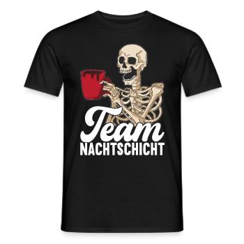 Nachtschicht Nachtdienst - Männer T-Shirt - Schwarz - Vorne - AI Model Male 178 light (178cm)