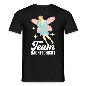 Nachtschicht Nachtdienst - Männer T-Shirt - Schwarz - Vorne - AI Model Male 178 light (178cm)