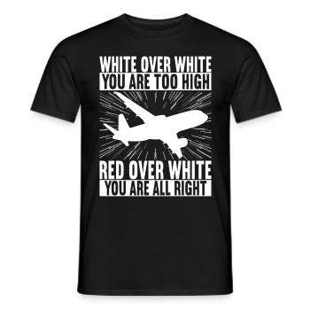 Pilot Flugzeug - Männer T-Shirt - Schwarz - Vorne - AI Model Male 178 light (178cm)