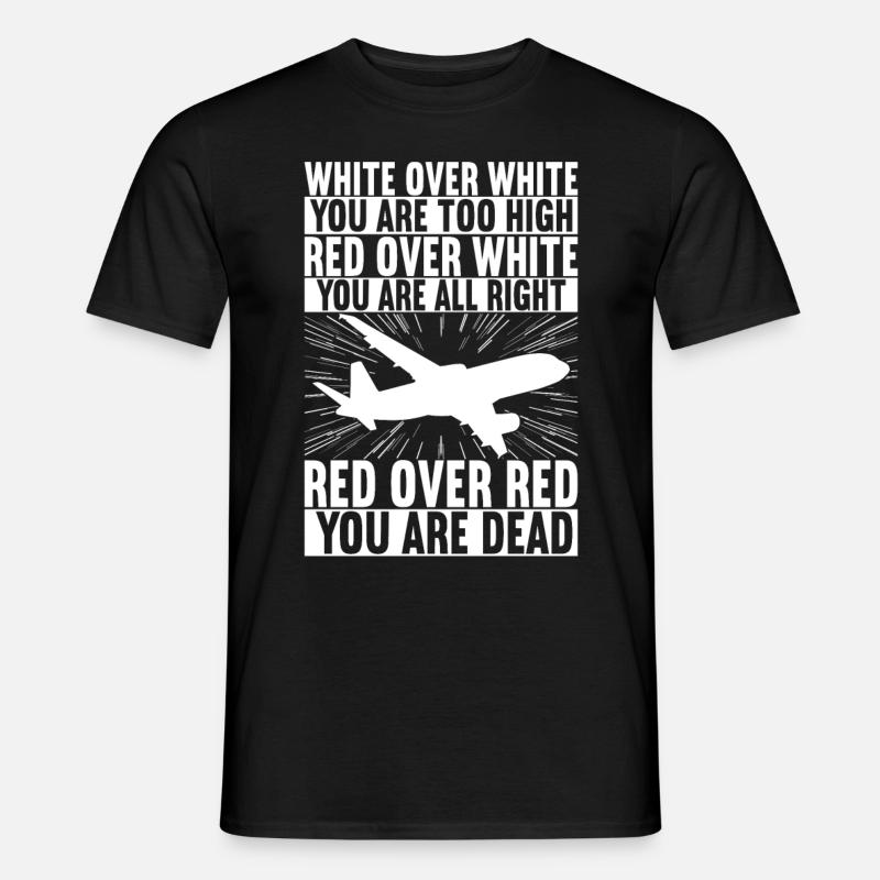 Pilot Flugzeug - Männer T-Shirt - Schwarz