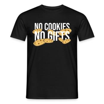 Pas de cookies Pas de cadeaux Sombre - T-shirt homme - noir - Devant - AI Model Male 178 light (178cm)