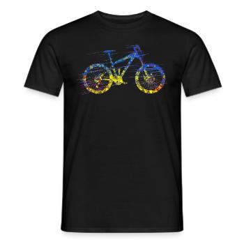Bicycle Cyclist MTB Mountainbike - Men's T-Shirt - black - Front - AI Model Male 178 light (178cm)