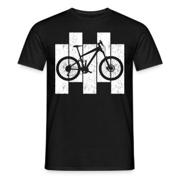 MTB cyclists cyclists mountain bikes - Men's T-Shirt - black - Front - AI Model Male 178 light (178cm)