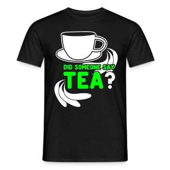 Tea Drinker Tea Cup Tea Bags Teacup - Men's T-Shirt - black - Front - AI Model Male 178 light (178cm)