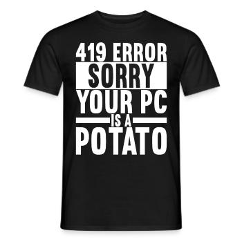 Programmer Computer Scientist - Men's T-Shirt - black - Front - AI Model Male 178 light (178cm)