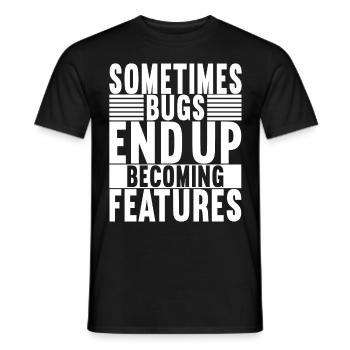 Programmer Computer Scientist - Men's T-Shirt - black - Front - AI Model Male 178 light (178cm)