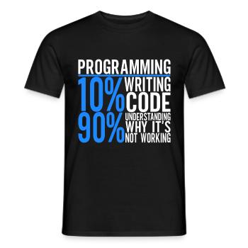 Programmeur Informaticien - T-shirt homme - noir - Devant - AI Model Male 178 light (178cm)