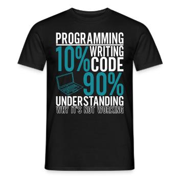Programmeur Informaticien - T-shirt homme - noir - Devant - AI Model Male 178 light (178cm)