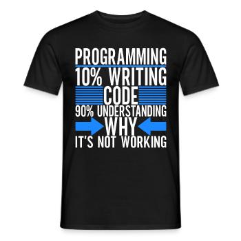 Programmeur Informaticien - T-shirt homme - noir - Devant - AI Model Male 178 light (178cm)